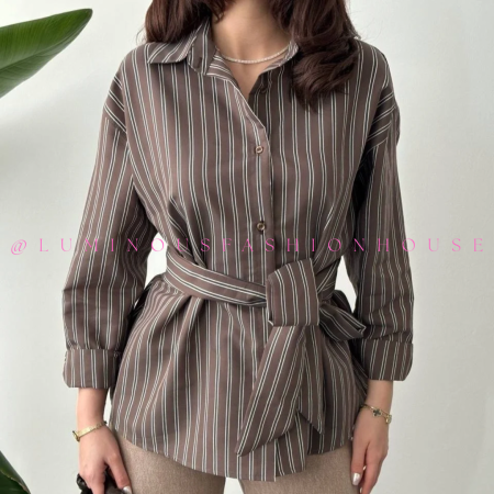 Brown Striped Shirt